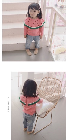Áo Len Dưa Hấu Bé Gái ( Hàng Về Trả Khách Oder )