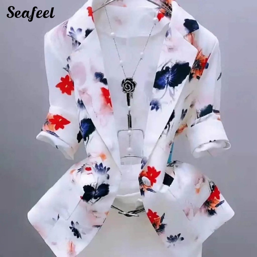 Sf_áo Khoác Mỏng Nhẹ In Họa Tiết Hoa Thời Trang Công Sở Dành Cho Nữ