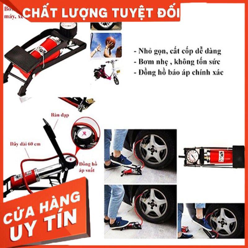 Bơm xe 1 ống đạp chân