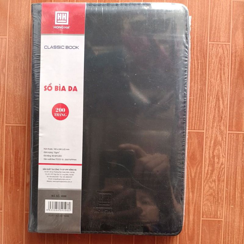 Sổ bìa da 200 trang 4596-HH Bìa màu đen
