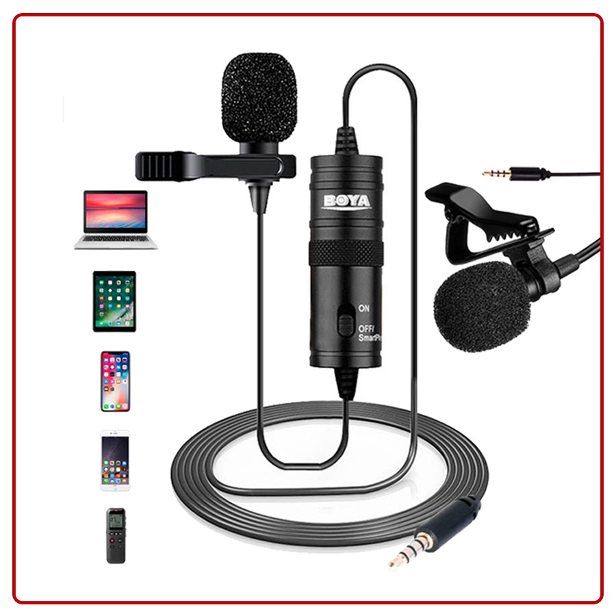 Mic thu âm cài áo BOYA BY-M1 (Cổng 3.5mm TRRS)