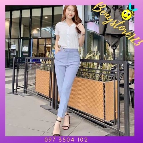 QUẦN BAGGY ĐAI S ĐẸP💖𝑭𝑹𝑬𝑬𝑺𝑯𝑰𝑷💖 QUẦN ÂU NỮ CẠP CAO CO GIÃN NHẸ CÓ ĐAI