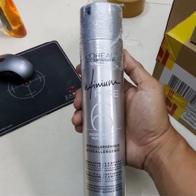 Keo xịt định hình giữ nếp tóc INFINIUM Pure 6 ( độ cứng 6) 300ml "