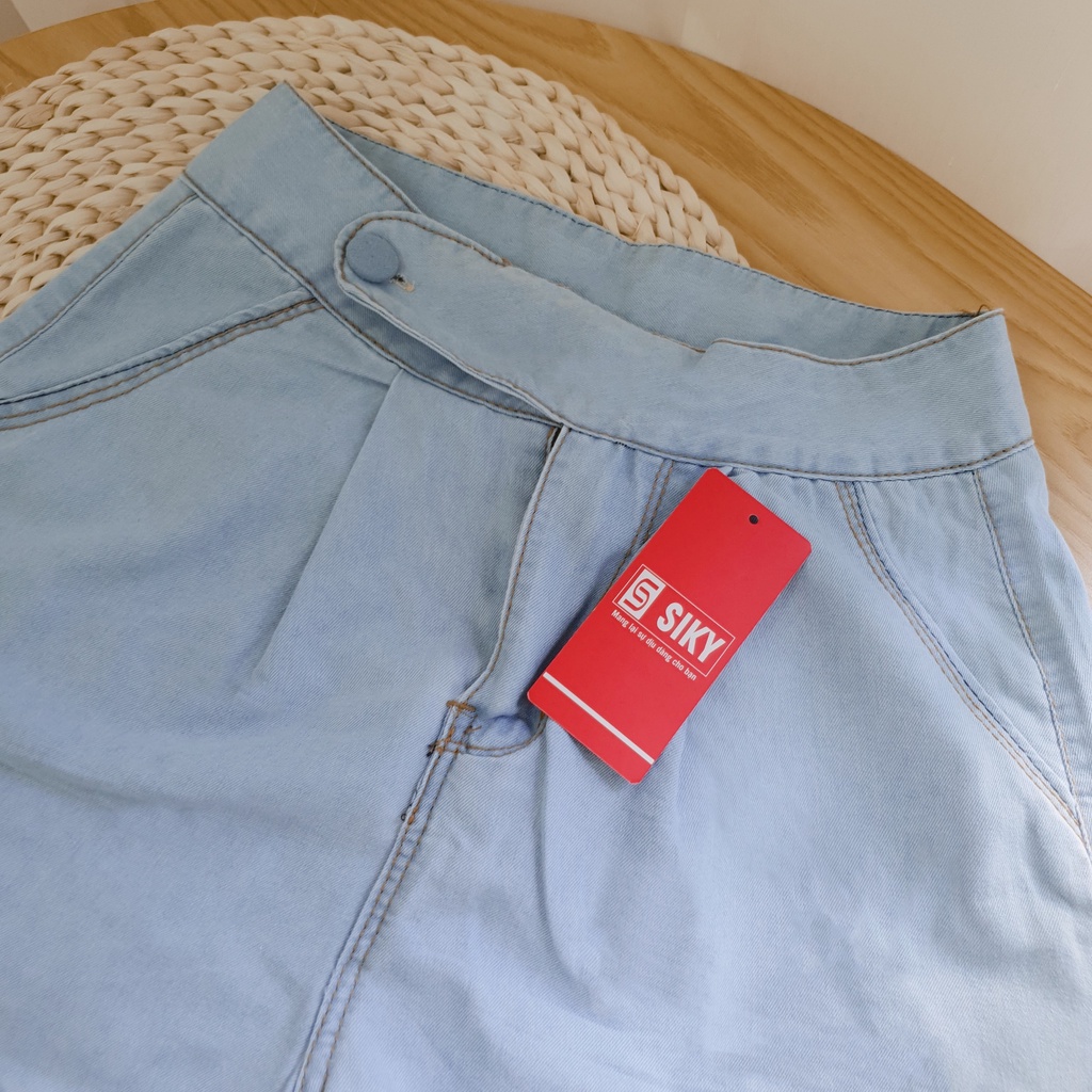 Quần short jean nữ cúc bọc siêu xinh - SJ05