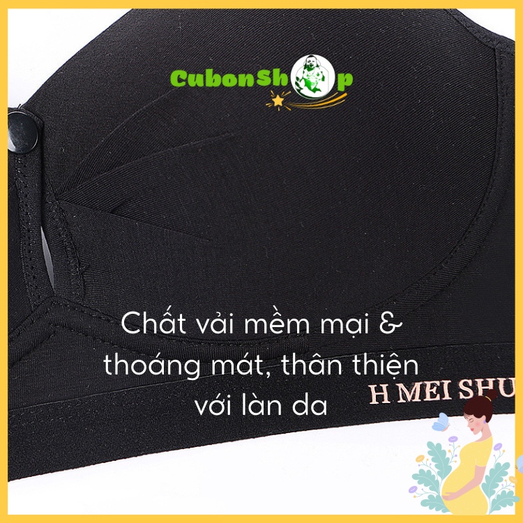 Áo ngực bà bầu, Áo lót cho con bú và sau sinh chống chảy xệ, Áo bra nâng ngực cotton không gọng 2095
