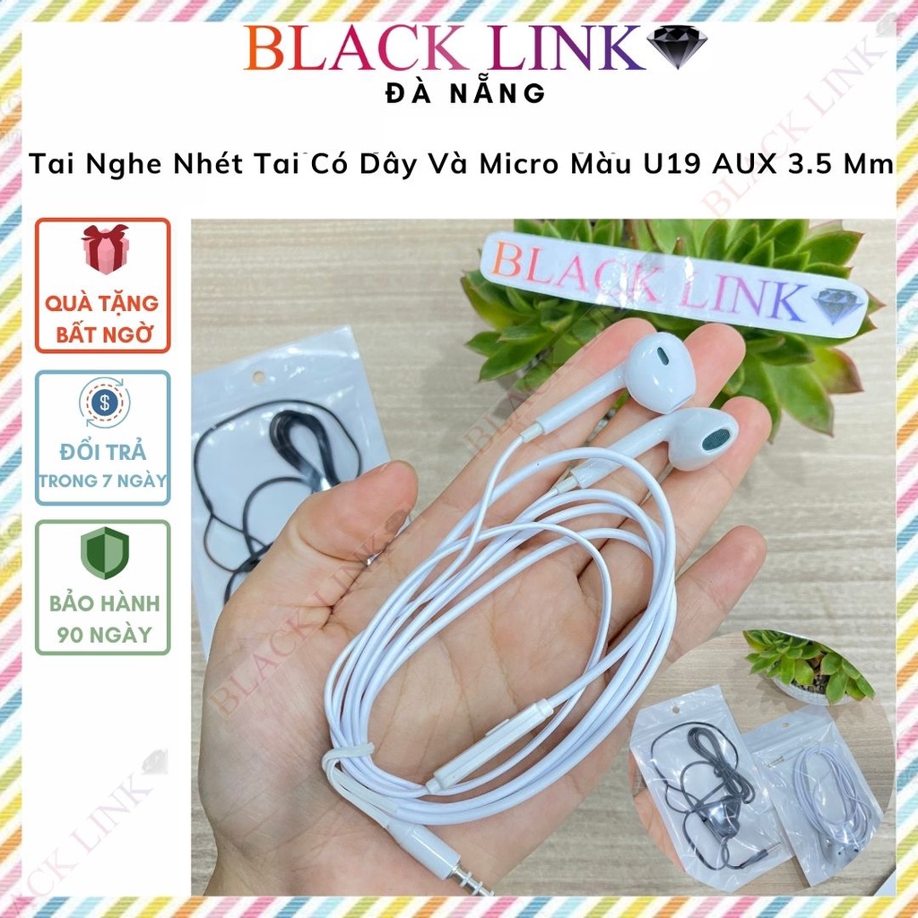 Tai Nghe Nhét Tai Có Dây Và Micro Màu U19 AUX 3.5 Mm