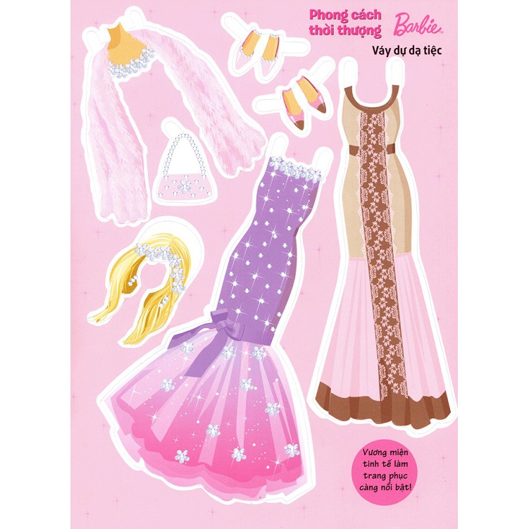 Sách Ghép Hình Barbie Thủ Công Dựng Hình Thời Trang Phong Cách Thời Thượng