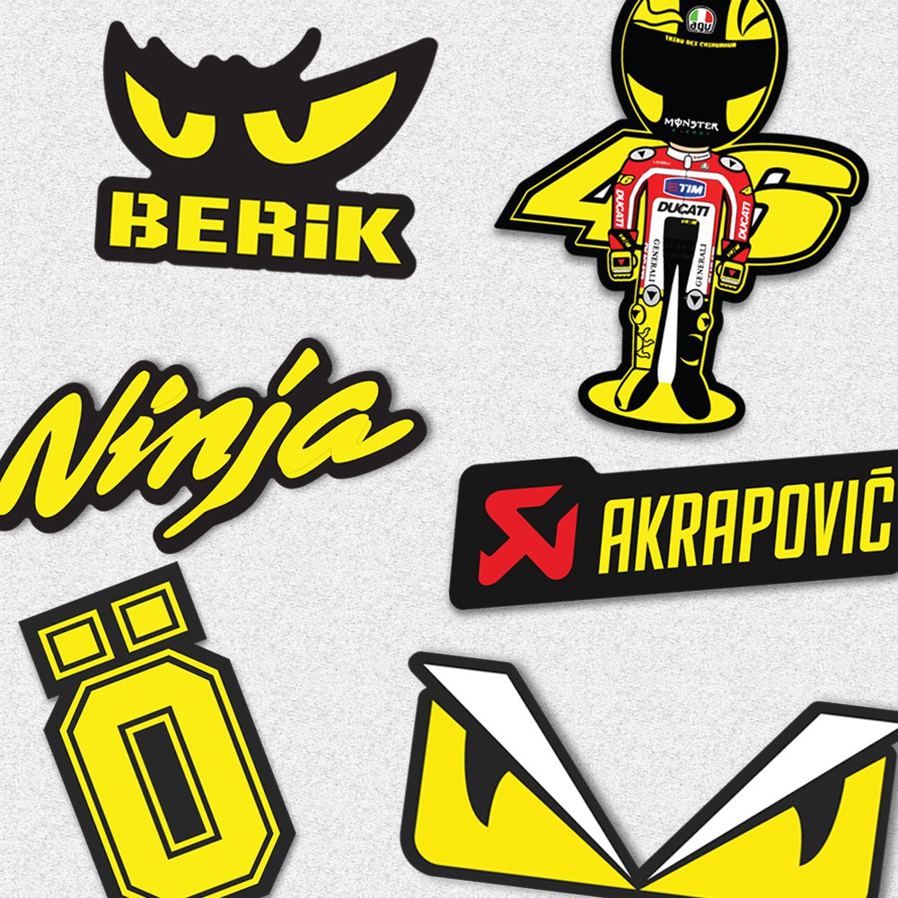 [Tặng 2 tem] Combo 35 Tem xe hình dán decal sticker logo ohlins liqui moli monster dán xe máy điện thoại laptop | BigBuy360 - bigbuy360.vn