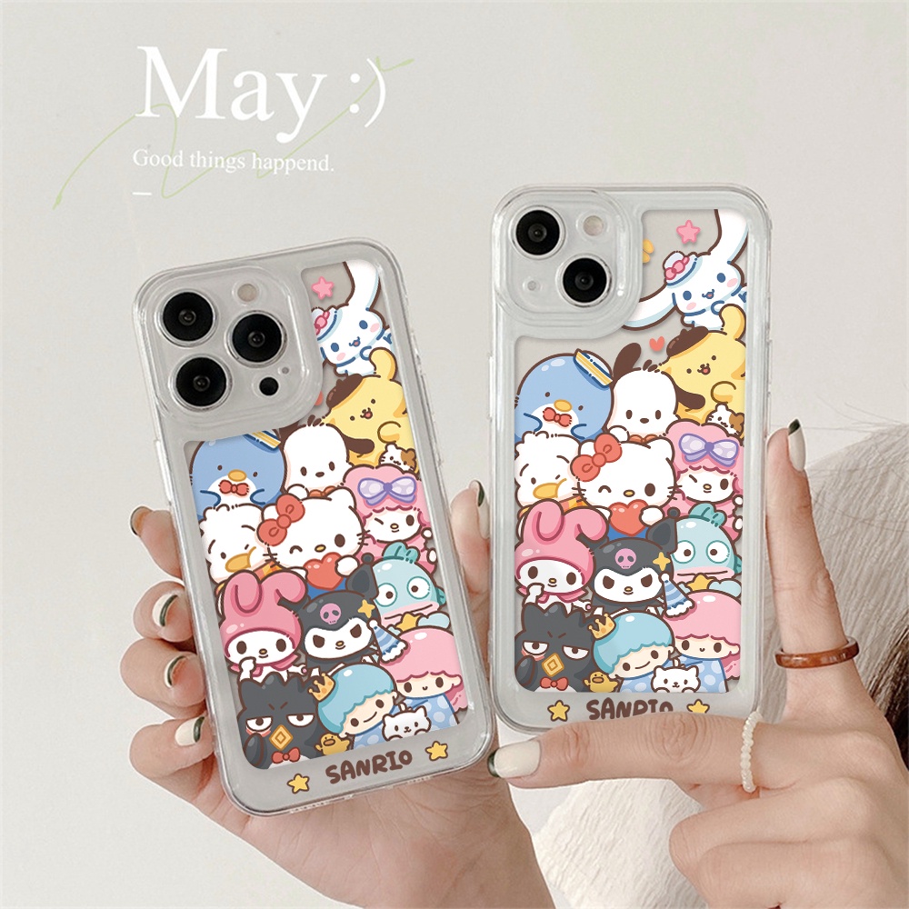 Ốp Điện Thoại Mềm Trong Suốt Chống Sốc In Họa Tiết Hello Kitty Cho iPhone 11 13 12 X XS Pro Max XR 12 13 Mini