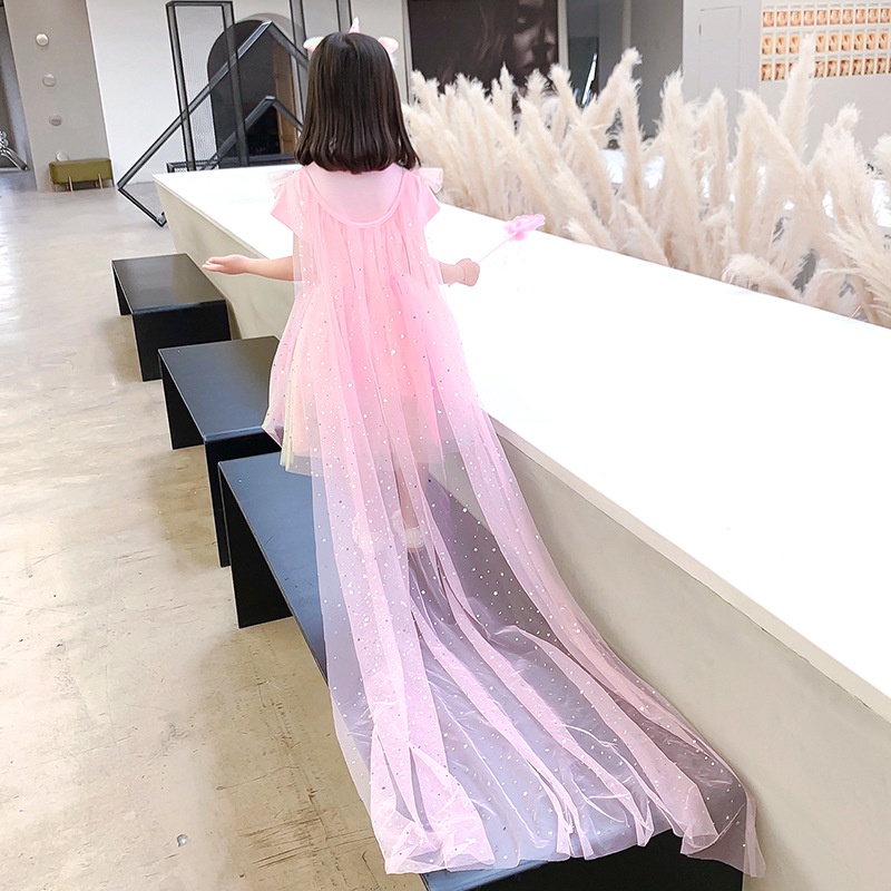 Đầm Công Chúa Elsa Thời Trang Mùa Xuân Cho Bé|Đầm Bé Gái Tay Dài In Hình Kì Lân