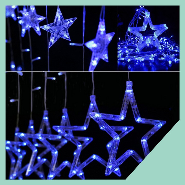 Đèn Led Nhấp Nháy Trang Trí Hình 12 Ngôi Sao lớn bé