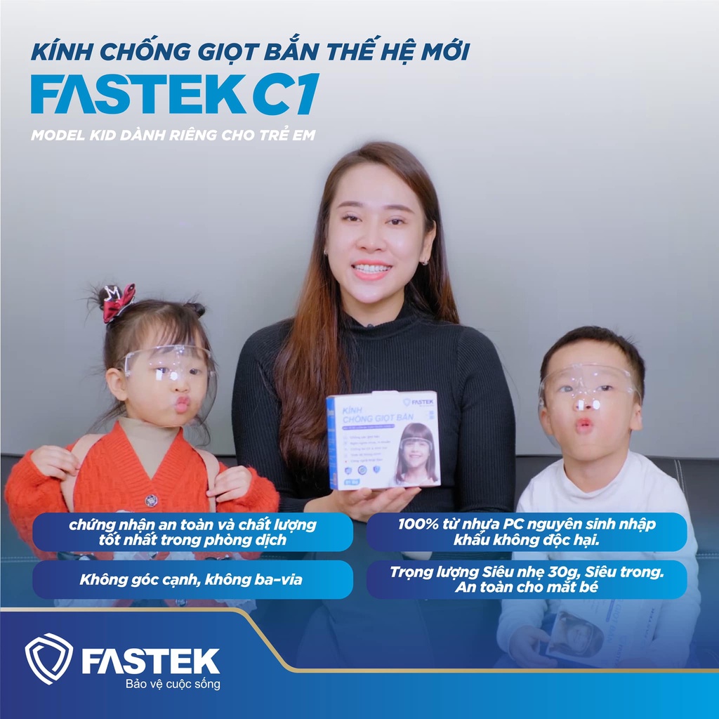 KÍNH CHỐNG GIỌT BẮN TRẺ EM FASTEK C1 - AN TOÀN CHO BÉ - Từ 1-7 tuổi