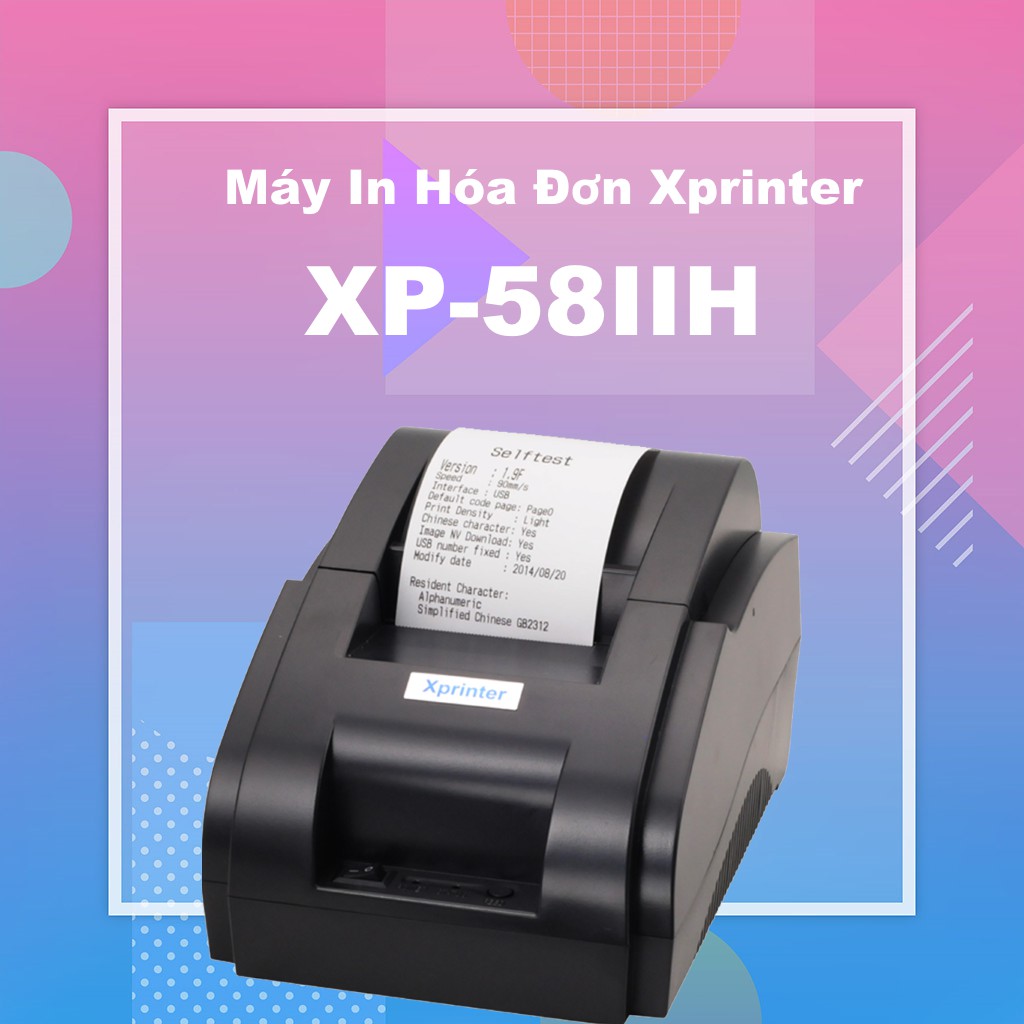 Máy In Hóa Đơn Khổ K58 Xprinter 58IIH (USB chỉ in từ máy tính) BẢO HÀNH 12 THÁNG