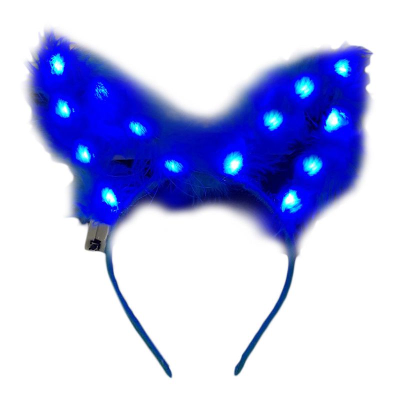 Băng Đô Tai Thỏ 14 Đèn LED Dễ Thương Cho Nữ