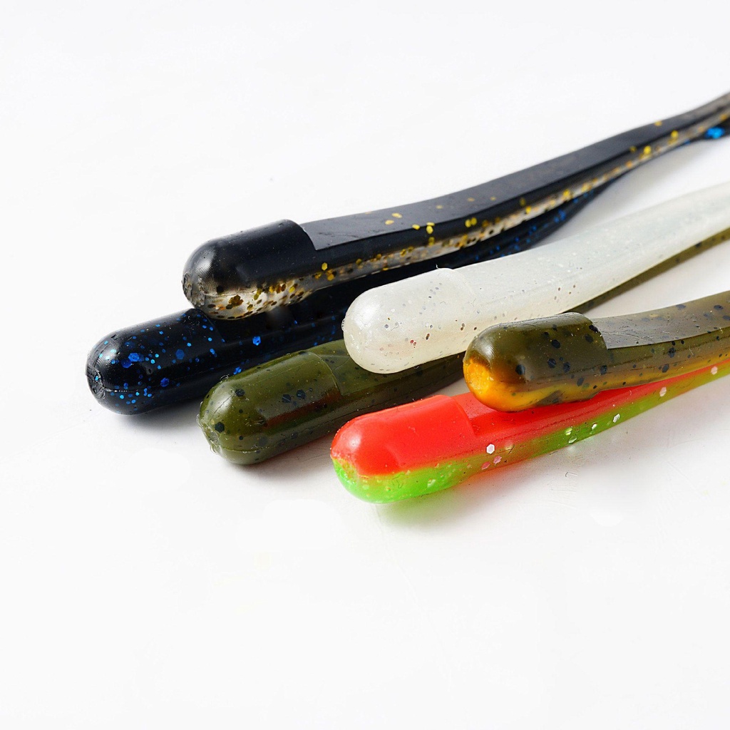 LET Set 10 Mồi Câu Cá Mềm Hình Con Sâu Kích Thước 12cm / 3g