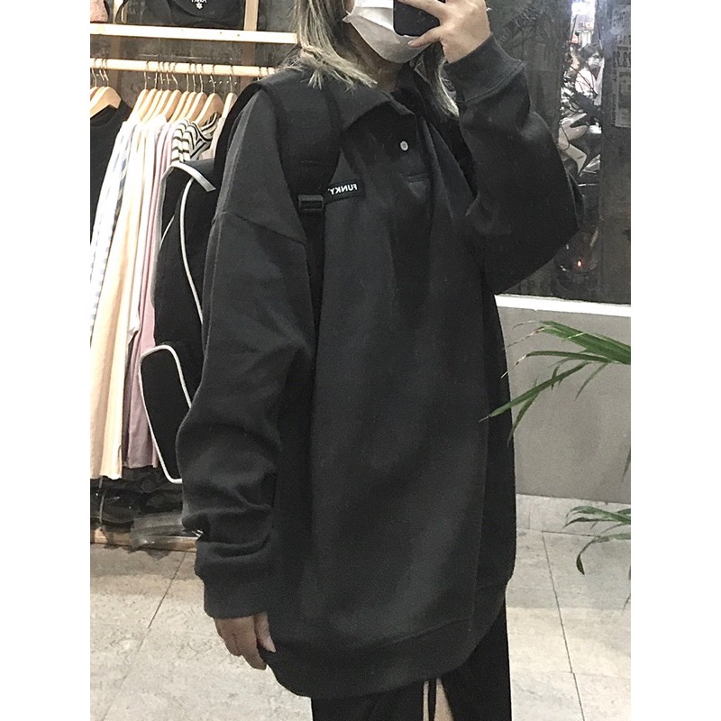 ÁO THUN POLO NAM NỮ UNISEX CÓ CỔ VẢI COTTON NGẮN TAY MÀU XÁM FUNKY | BigBuy360 - bigbuy360.vn