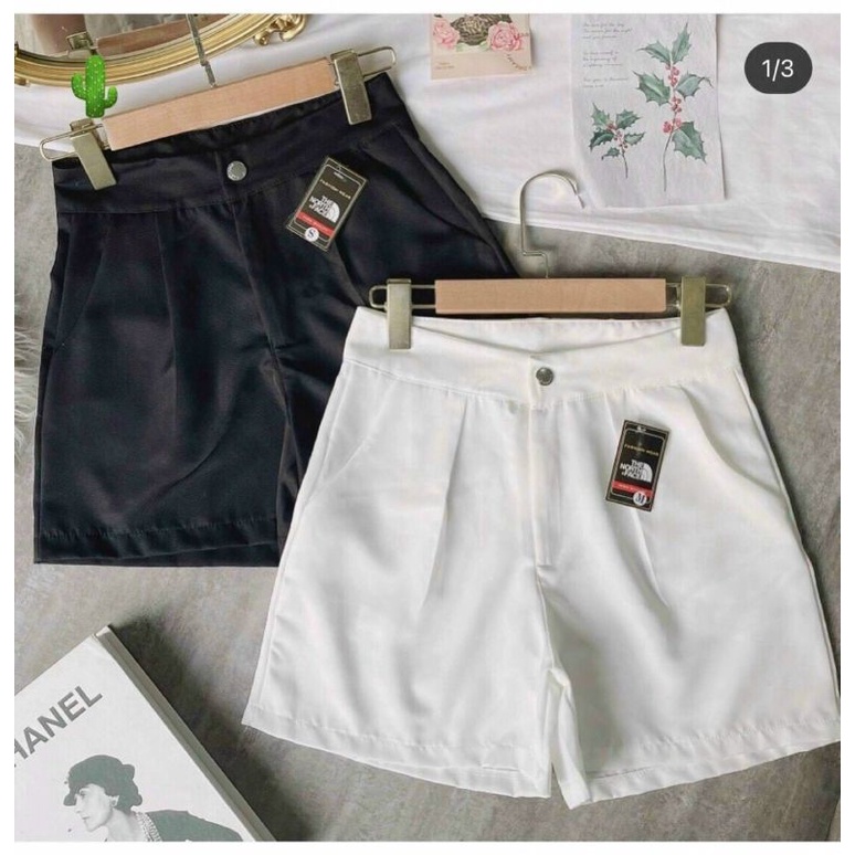 Quần Shorts 2 túi nút bấm B-C lưng cao ( HÌNH THẬT 100%)