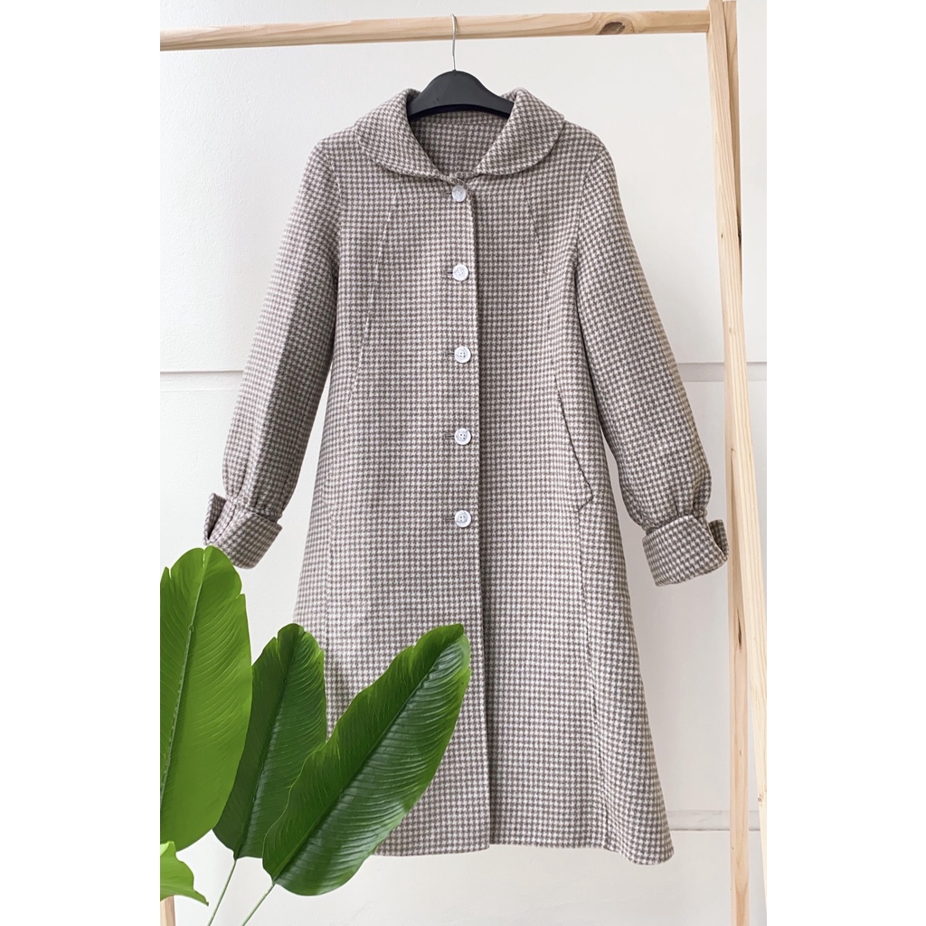 ÁO KHOÁC DẠ LÔNG CỪU CASHMERE KẺ
