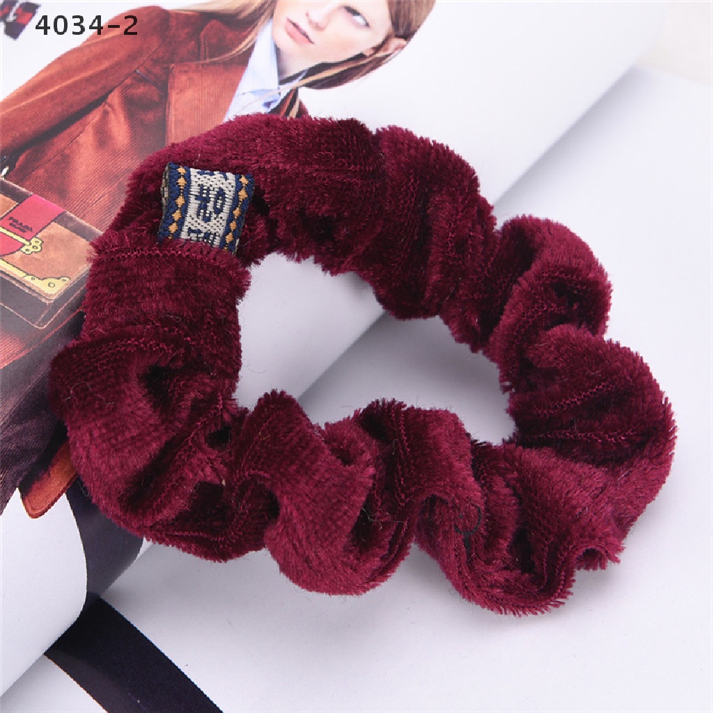 4034-2 Dây Buộc Tóc Đuôi Ngựa Bằng Nhung Co Giãn Dành Cho Nữ
