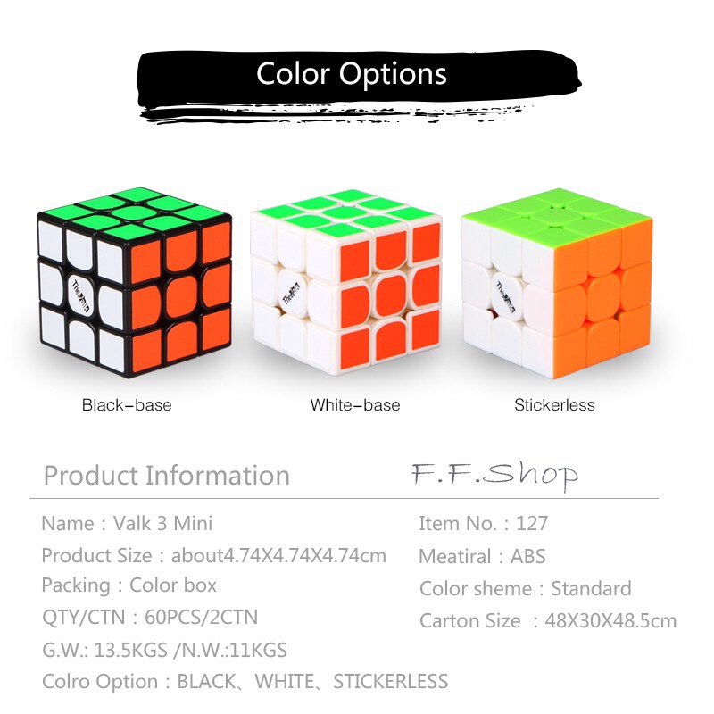 Qiyi Valk3 Mini 3x3x3 Speed Cube The valk 3 mini 3x3 rubik's cube puzzle toys