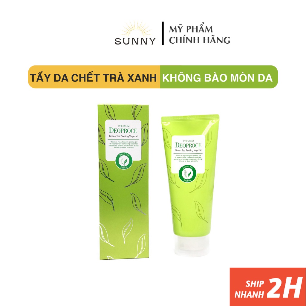 Tẩy da chết trà xanh Deoproce Hàn Quốc 170g dịu nhẹ, không bào mòn da