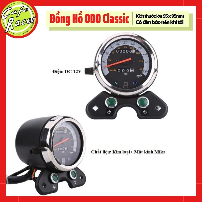 Đồng hồ đo km cao cấp loại lớn có báo số dành cho xe độ CAFE RACER và các dòng xe PKL