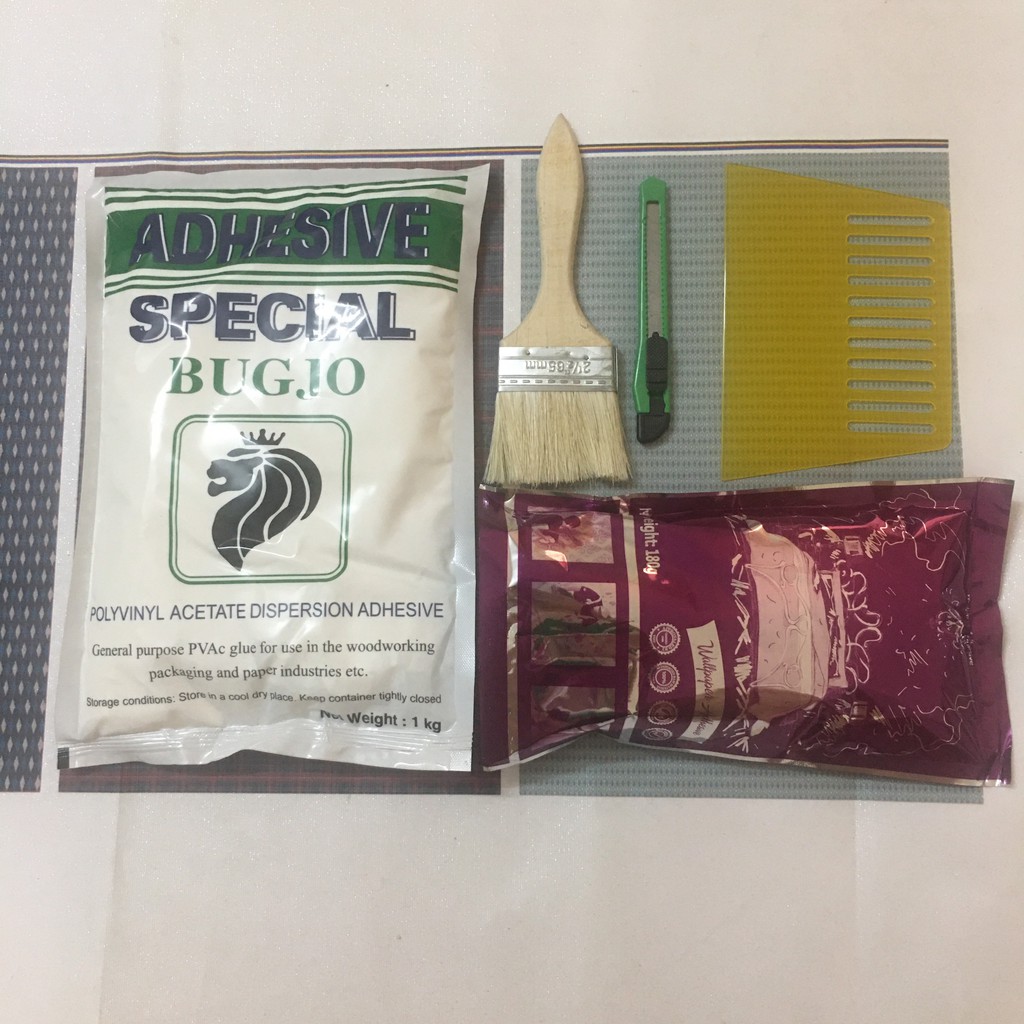 Combo Keo dán và bộ dụng cụ dán giấy dán tường chuyên dụng