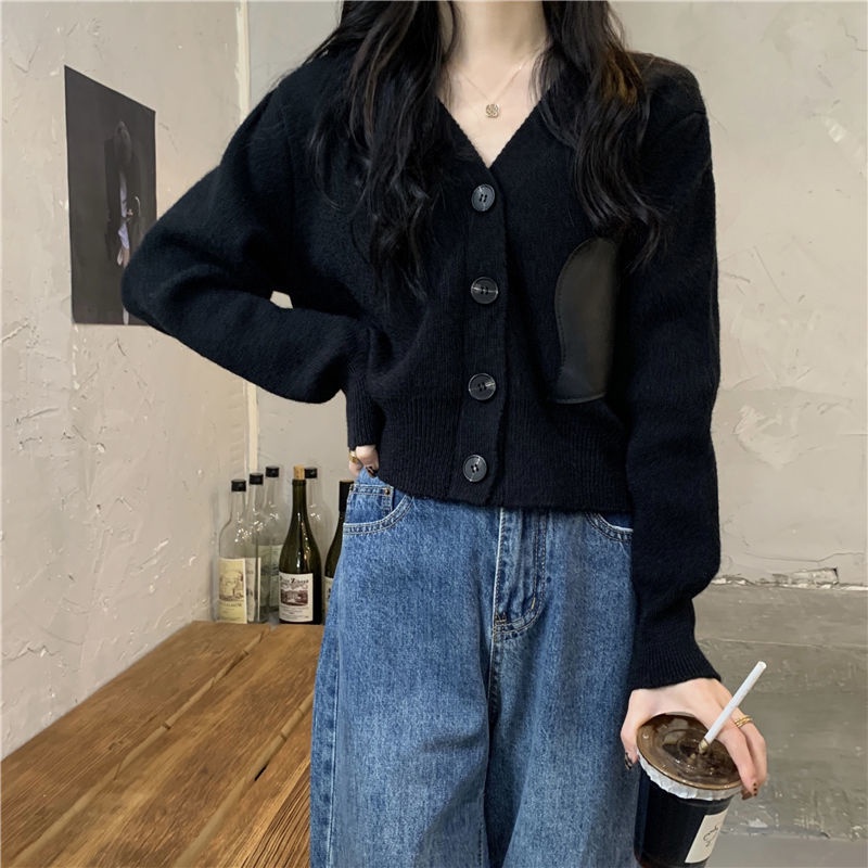 Áo cardigan dệt kim tay dài phong cách thời trang hàn quốc