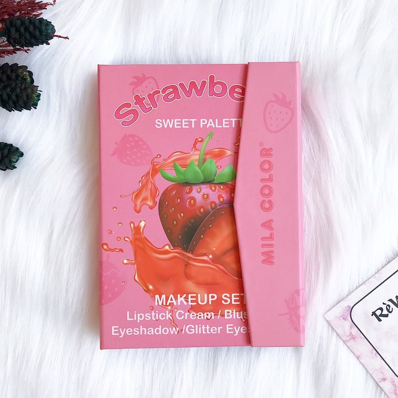 BỘ TRANG ĐIỂM ĐA NĂNG STRAWBERRY MILA COLOR MAKE UP SET