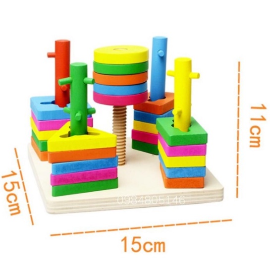 Thả hình, luyện tay luồn cọc luyện tập sự khéo léo cho bé