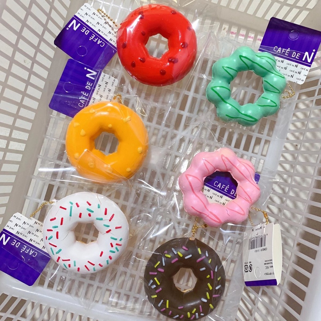 Đồ Chơi Mềm Nở Chậm Làm Từ Resin Hình Bánh Donut Kiểu Nhật