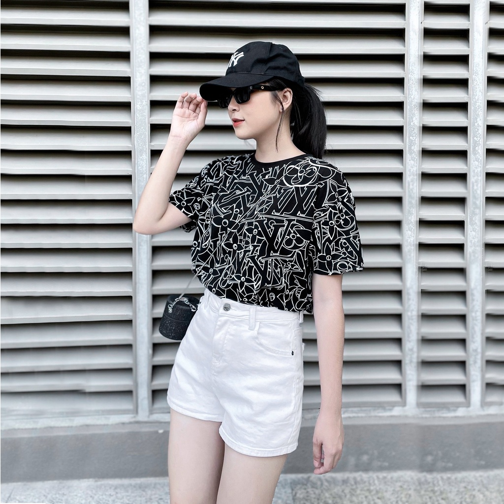 Áo Thun Nam Nữ Cổ Tròn L.ou.is Vui.tton Hàng Xuất Xịn 100% Cotton Mềm Mịn