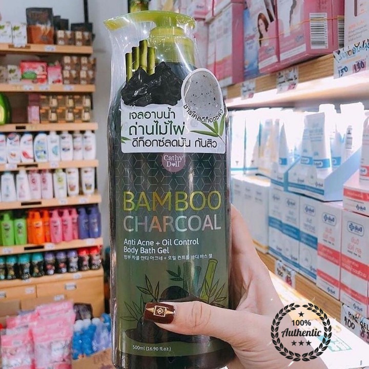 Sữa tắm than tre Cathy Doll Charcoal Bamboo Thái Lan 500ml