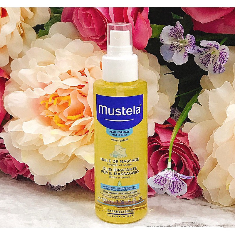 Mustela Dầu massage dưỡng ẩm em bé Baby Oil 100ml