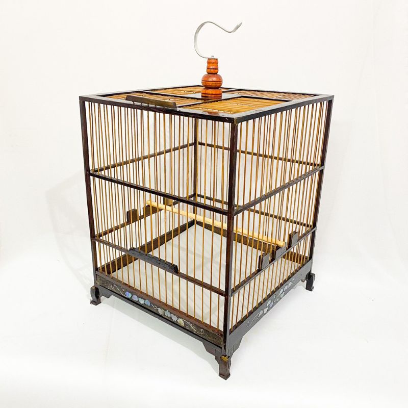 Lồng vuông gỗ chào mào