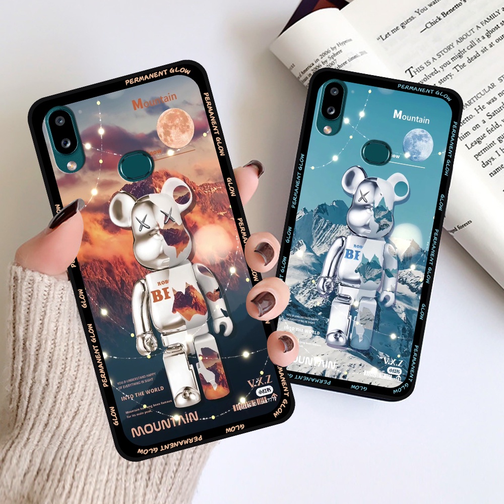 Ốp lưng Samsung A10s in hình họa tiết Mountain, Be@rbrick dễ thương (T13 - T18)