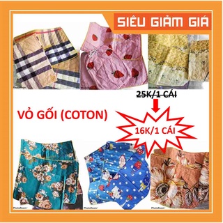 Vỏ gối nằm chất vải cotton 🎁 MUA 5 TẶNG 1 🎁 kích thướt 40*60 - có khóa kéo lót lông -siêu đẹp