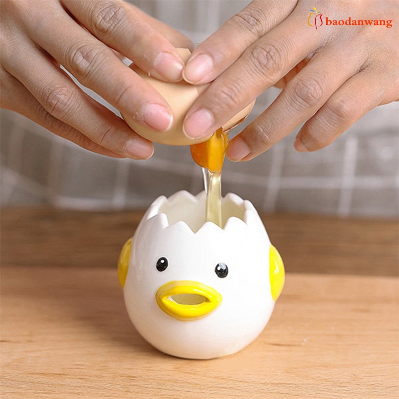 Dụng cụ tách lòng đỏ trứng hình hoạt hình chất liệu gốm sứ