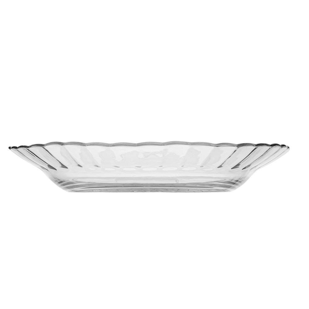Bộ 6 đĩa thủy tinh LOTUS GLASS VTC27x trong suốt cao cấp, an toàn, dùng để đựng đồ ăn, hoa quả, trái cây