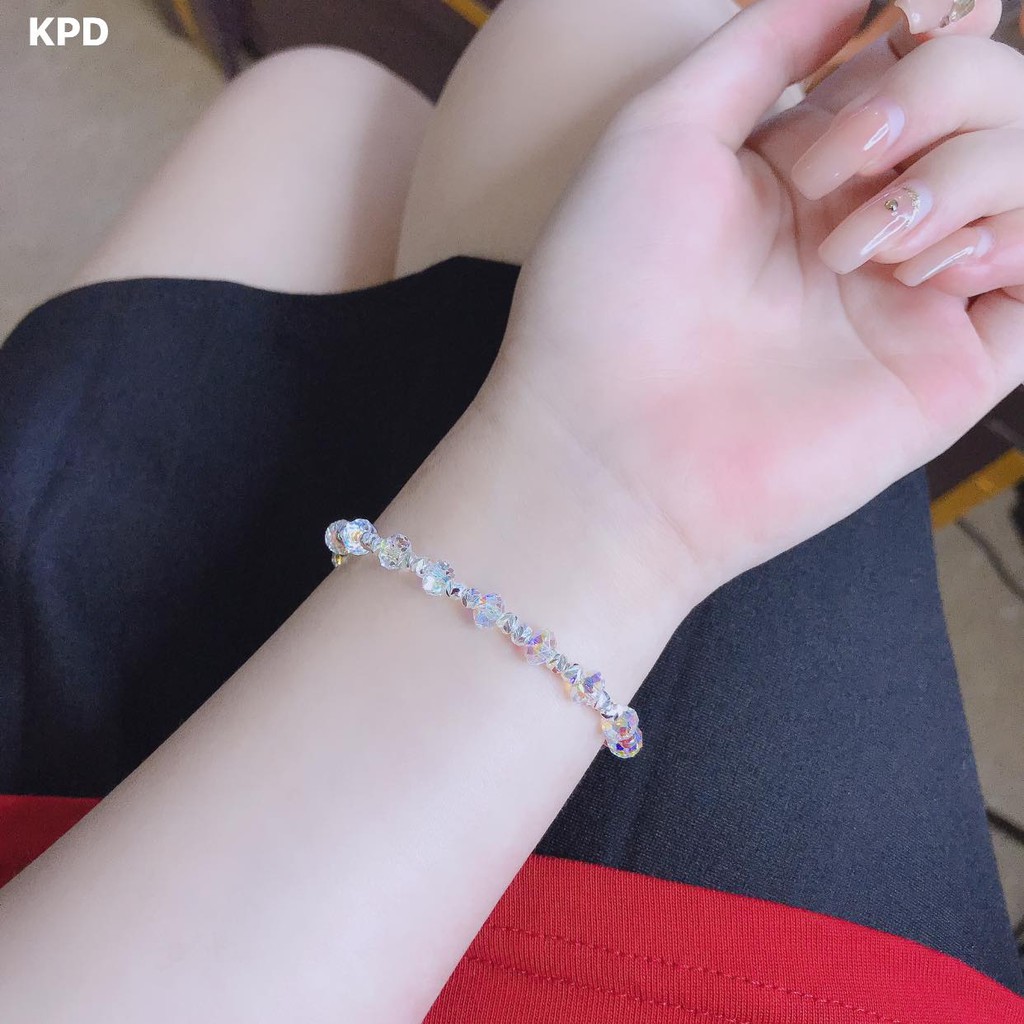 Lắc tay pha lê mix bị bạc ta cực đẹp nhìn là thích