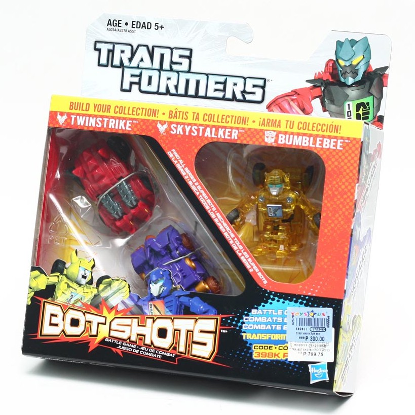 Bộ 3 Robot Transformer Mini Bot Shots - Twinstrike, Skystalker và Bumblebee (Box)