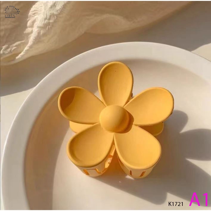 Kẹp tóc càng cua hoa mai nhiều màu phong cách thời trang Orin K1721