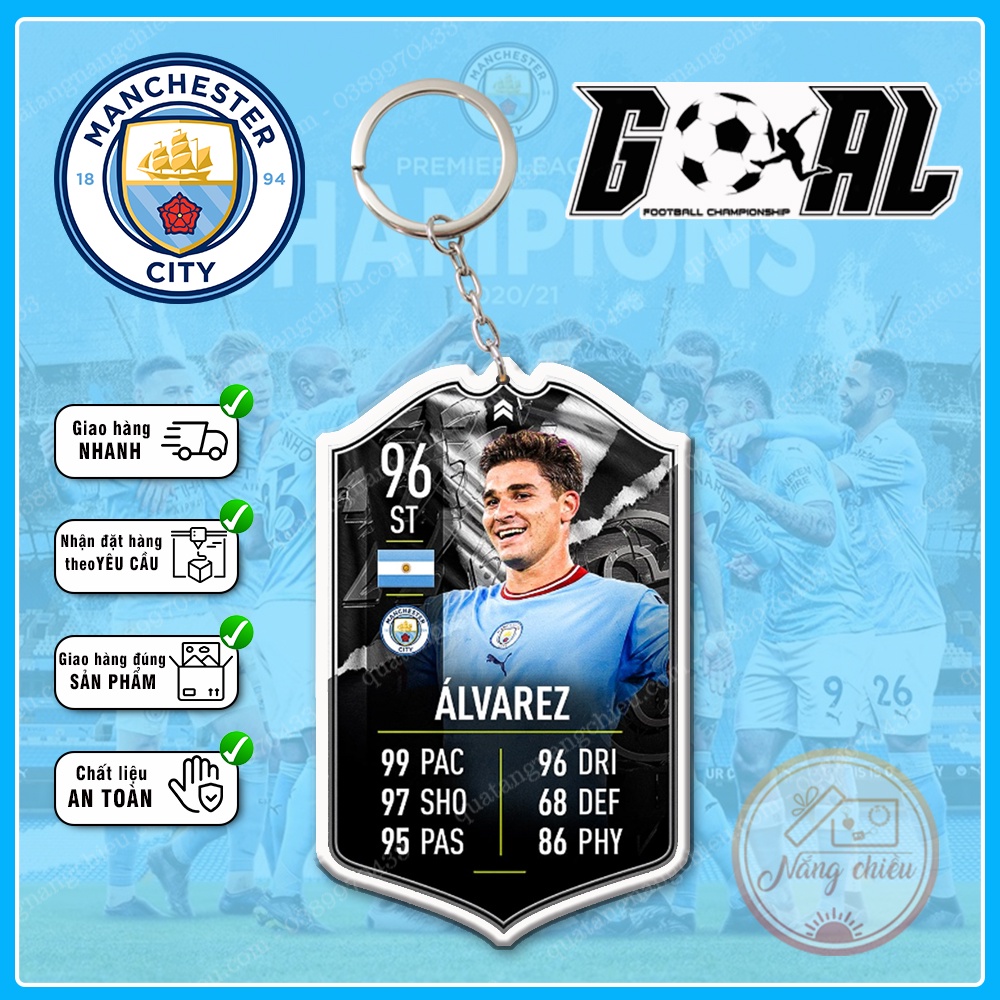 Móc Khóa Alvarez, CLB bóng đá Manchester City ☘️MÓC KHÓA CẦU THỦ☘️