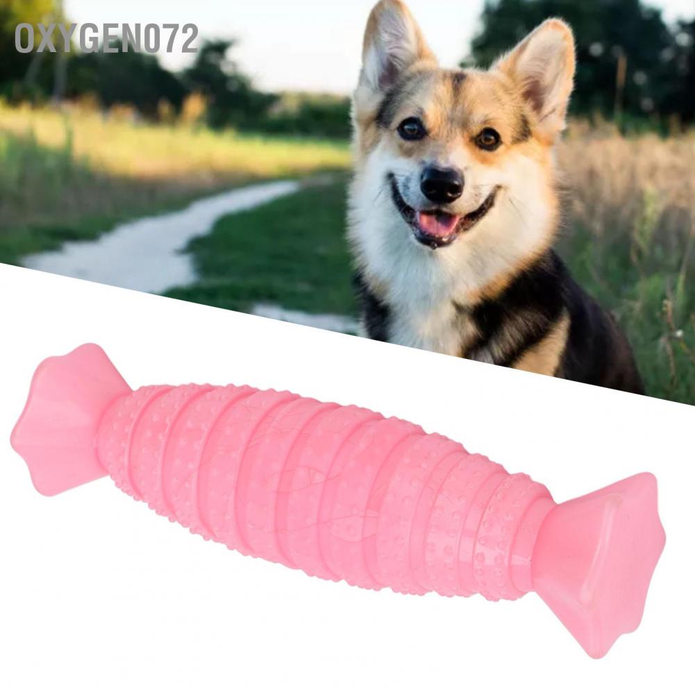 Oxygen072 Dog Chew Toy Candy Shape Teeth Grinding Bite Resistant Pet Teething for Small Medium Large Dogs