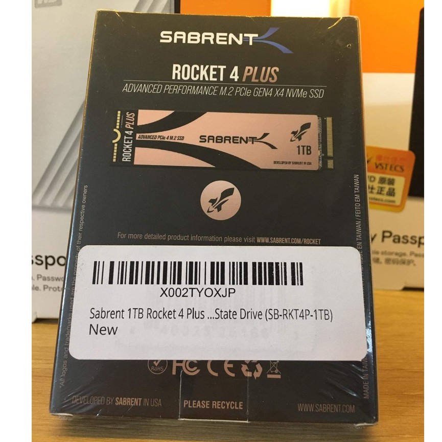 Ổ cứng SSD M2 PCIe 2280 Sabrent Rocket PLUS NVMe (SB-RKT4P-1TB) - 1TB Gen 4 x4 - bảo hành 36 tháng