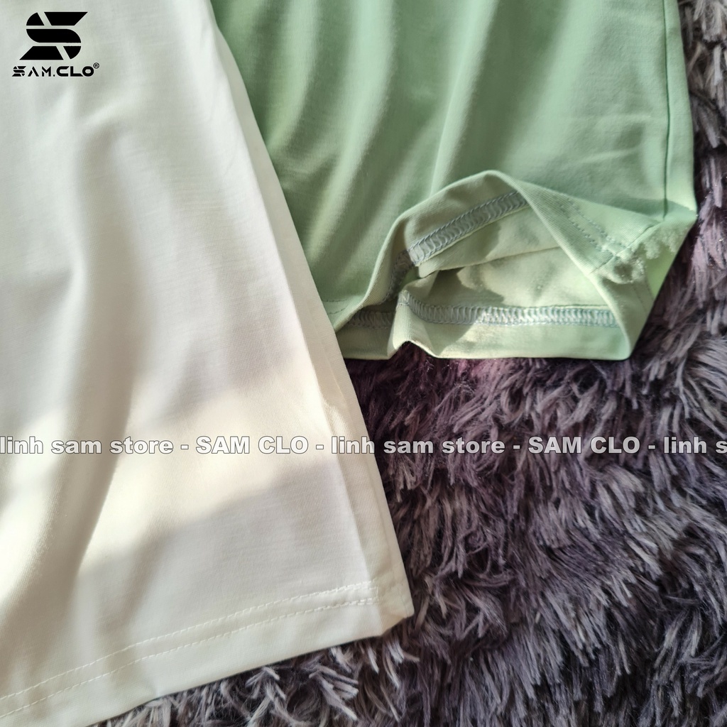 Áo thun Polo tay lỡ SAM CLO có cổ form rộng phông freesize dáng unisex mặc cặp, nhóm, lớp, đi học in hình TRÁI TIM