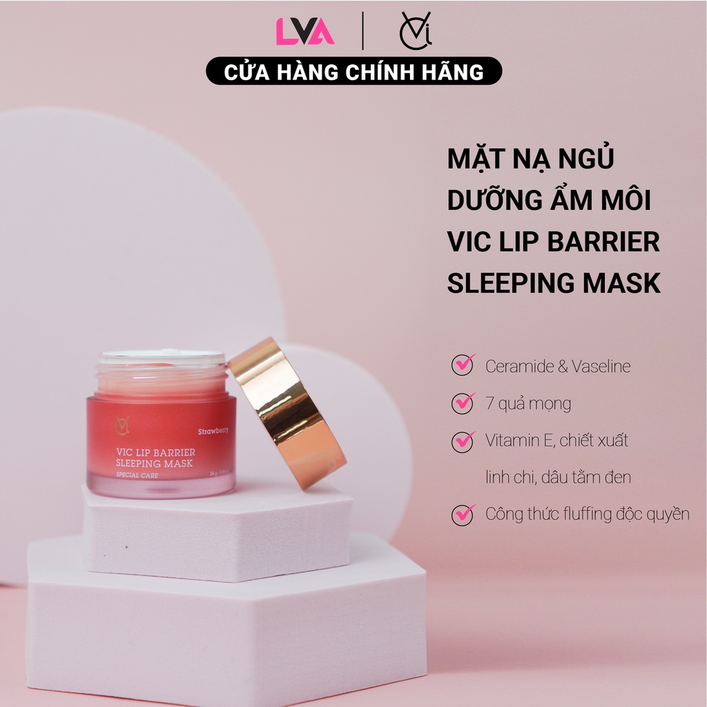 Mặt nạ ngủ dưỡng ẩm môi VIC Lip Barrier Sleeping Mask 24g