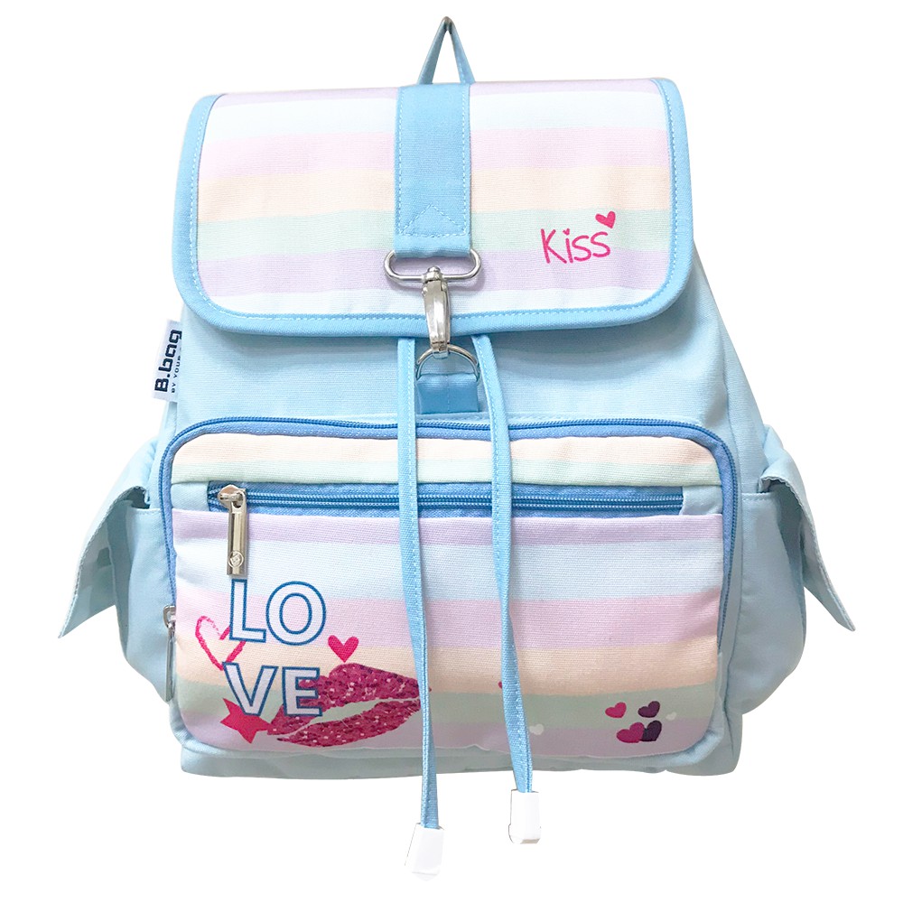 Balo cấp 2 B.Bag Pastel-Love B-12-076 xanh