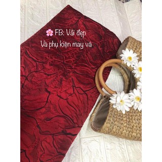 Vải Đẹp Taffeta Gấm Hoa may váy đầm cao cấp