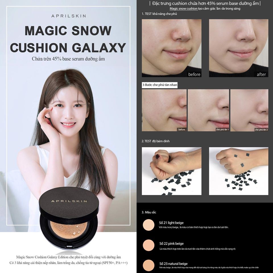 Phấn Nước April Skin Magic Snow Cushion - PHIÊN BẢN MỚI